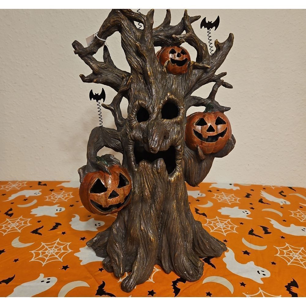Haunted Halloween Tree Decoration with Lights and Sound